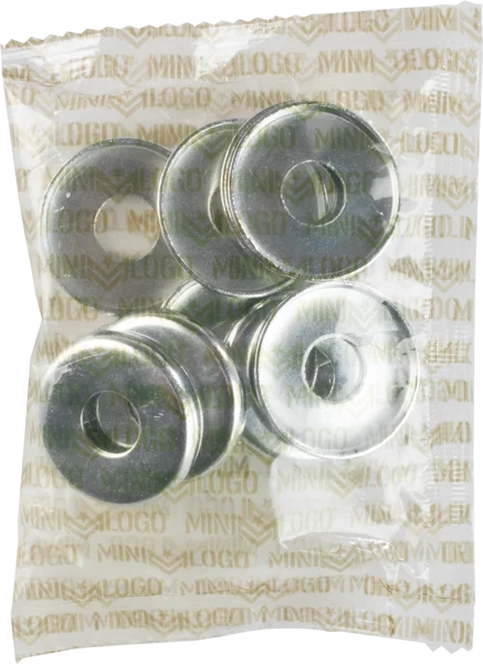 Skateboard Hardware with High-End Construction-Mini Logo 10/Pack Kingpin Bottom Washer Silver