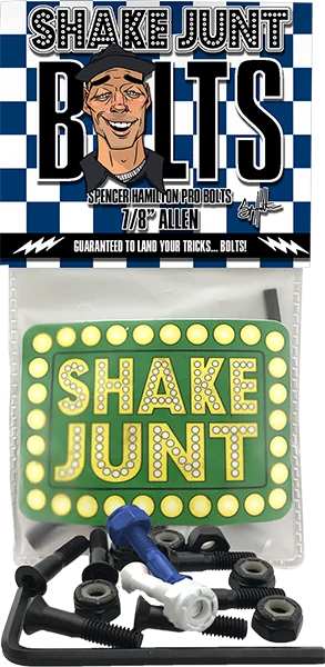 Skateboard Hardware for Stable Skating-Shake Junt Hamilton 7/8" Allen Black/Blue/White 1 Set