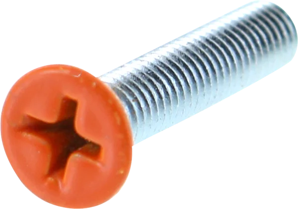 Skateboard Hardware with Quick and Easy Assembly-Standard Phillips Bolt 1" Orange Head