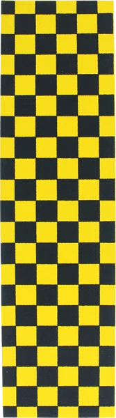 Skateboard Grip Tape for Better Control in Hard Landings-Fkd GRIPTAPE Single Sheet Check Yellow/Black