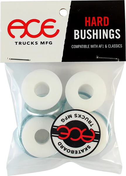 Skateboard Hardware with Top-Tier Bearing Systems-Ace Hard Bushings Kit 94a/94a White 2pr