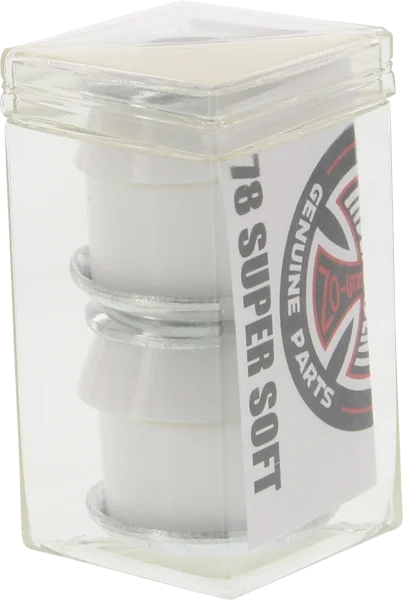 Skateboard Hardware for Professional Deck Setup-Independent Std Cylinder Cushions 78a White 2pr W/Washers