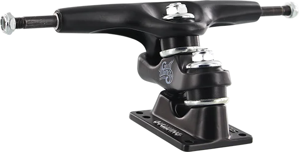 Skateboard Trucks for Street and Longboard Use-Gullwing Sidewinder II 9.0 Black/Black Truck Skateboard Trucks (Set of 2)