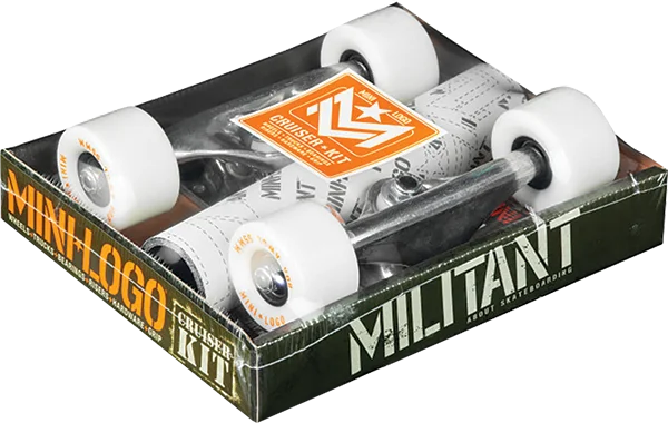 Skateboard Trucks with Reinforced Baseplate for Extra Stability-Ml Cruiser Kit Component Pack 8.0 Raw 55mm/80a White Skateboard Trucks (Set of 2)