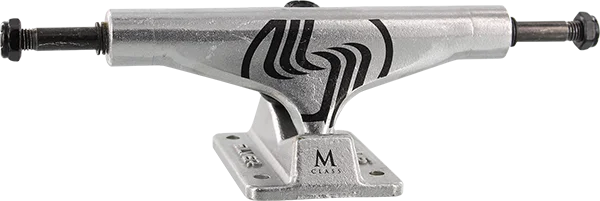 Skateboard Trucks for Street and Vert Skating-Silver M-Hollow 8.5 Raw/Raw W/Black Skateboard Trucks (Set of 2)