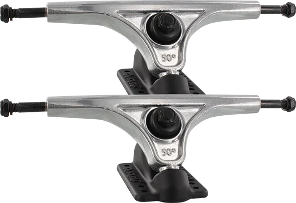 Skateboard Trucks for Fast and Precise Turning-Slant Inverted Truck 180mm Raw/Black Skateboard Trucks (Set of 2)