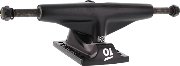 Skateboard Trucks for Faster and Smoother Turns-Tensor LO Mag-Light 5.25 Black/Black Skateboard Trucks (Set of 2)