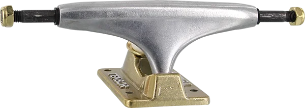 Custom Skateboard Trucks for Unique Builds-Tensor Reg Alloy 5.25 Raw/Gold Skateboard Trucks (Set of 2)