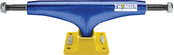 Skateboard Trucks with Durable Construction for Heavy Use-Thunder Light Varsity 148 Blue/Yellow Skateboard Trucks (Set of 2)