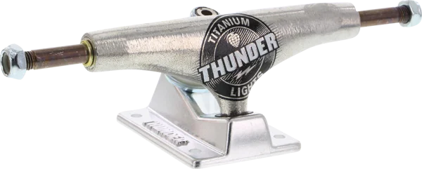 Skateboard Trucks with Smooth Bearings for Fast Rolling-Thunder Titanium III 145 Polished Skateboard Trucks (Set of 2)