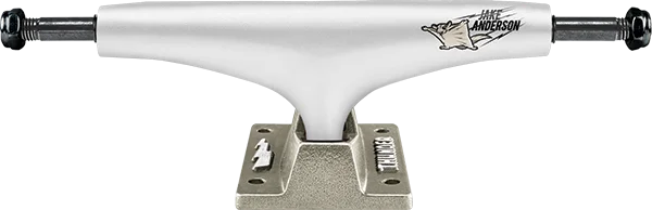 Skateboard Trucks with Unique Features for Custom Builds-Thunder Anderson Airstrike 147 Zodiac Wt/Champagne Skateboard Trucks (Set of 2)