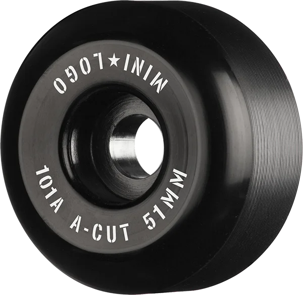 Skateboard Wheels for Control on Paved Roads-Ml A-Cut 51mm 101a Black  Skateboard Wheels (Set of 4)