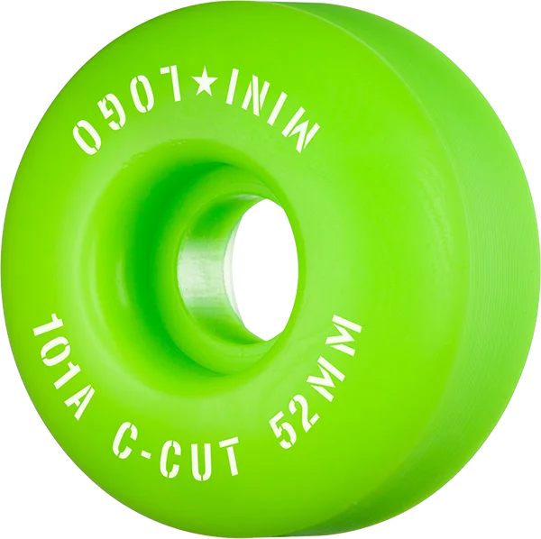 Skateboard Wheels for Technical Riders-Ml C-Cut 52mm 101a Green  Skateboard Wheels (Set of 4)