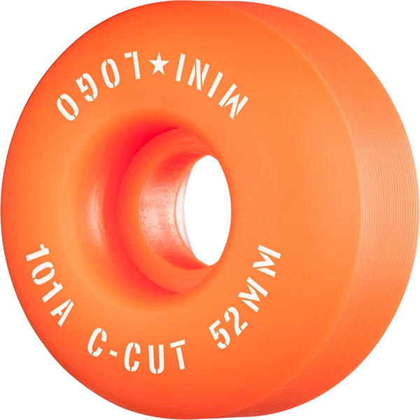 Skateboard Wheels for Skateboarders of All Levels-Ml C-Cut 52mm 101a Orange  Skateboard Wheels (Set of 4)