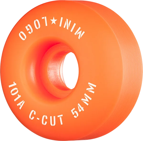 Skateboard Wheels with Bright Neon Colors-Ml C-Cut 54mm 101a Orange  Skateboard Wheels (Set of 4)