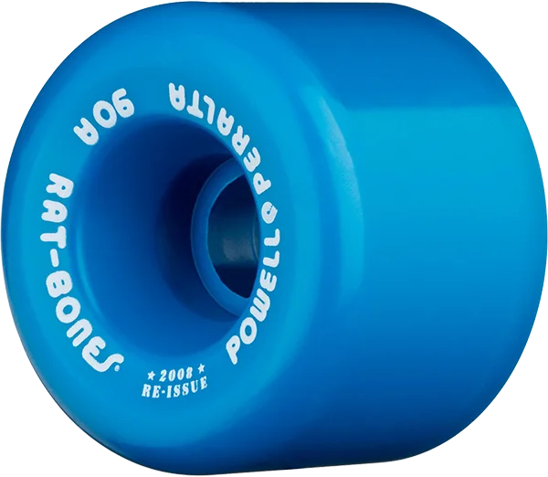 Skateboard Wheels for Comfort and Style-Powell Peralta Rat Bones Wheels 60mm 90a Blue Skateboard Wheels (Set of 4)