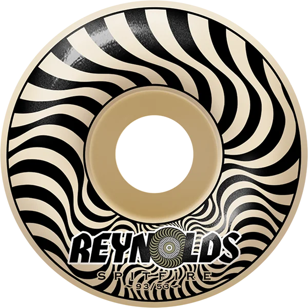 Skateboard Wheels for Speed and Control-Spitfire Reynolds F4 93a Classic 53mm Natural Skateboard Wheels (Set of 4)