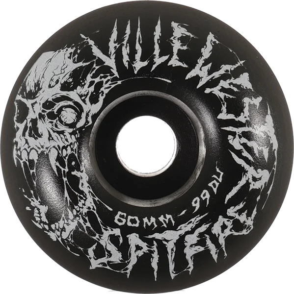 Skateboard Wheels with Grip for Tricks-Spitfire Wester F4 99a Annihilation 60mm Black Skateboard Wheels (Set of 4)