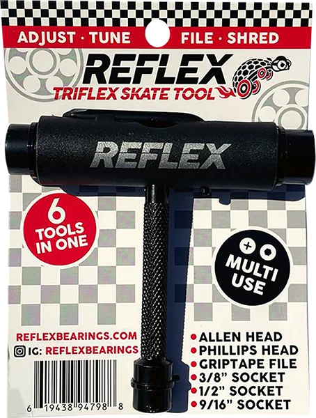 Skateboard Hardware for Long-Distance Riders-Reflex Triflex Skate Tool Black