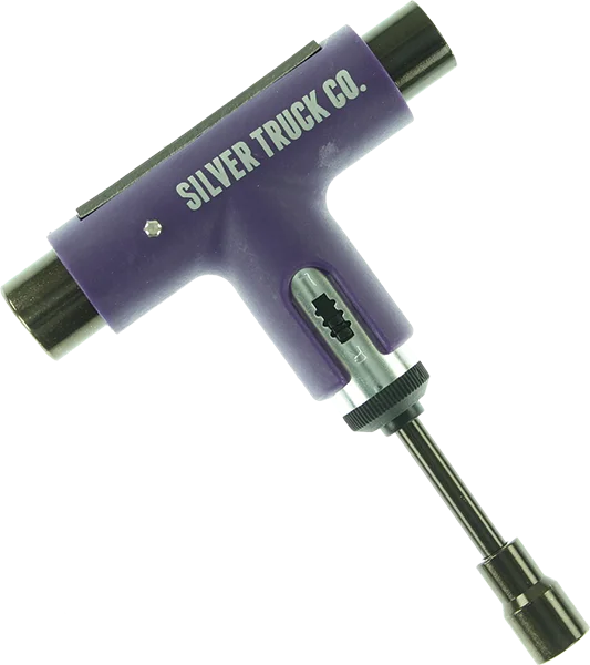 Skateboard Hardware for Deck and Trucks-Silver Tool Purple/Grey