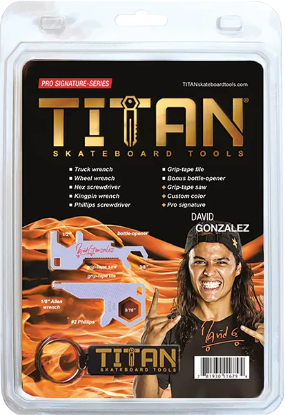 Skateboard Hardware for Top Speed and Control-Titan Skate Tool Gonzalez Pro Signature Series Pur