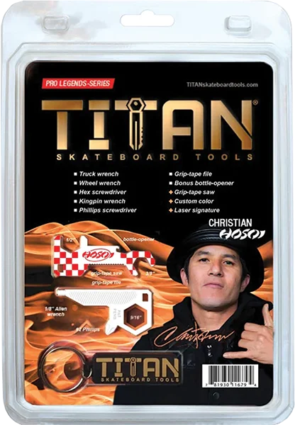 Skateboard Hardware with Sturdy Mounting-Titan Skate Tool Hosoi Pro Legends Series White