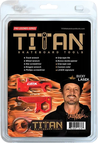 Skateboard Hardware for Advanced Skaters-Titan Skate Tool Bucky Lasek Red