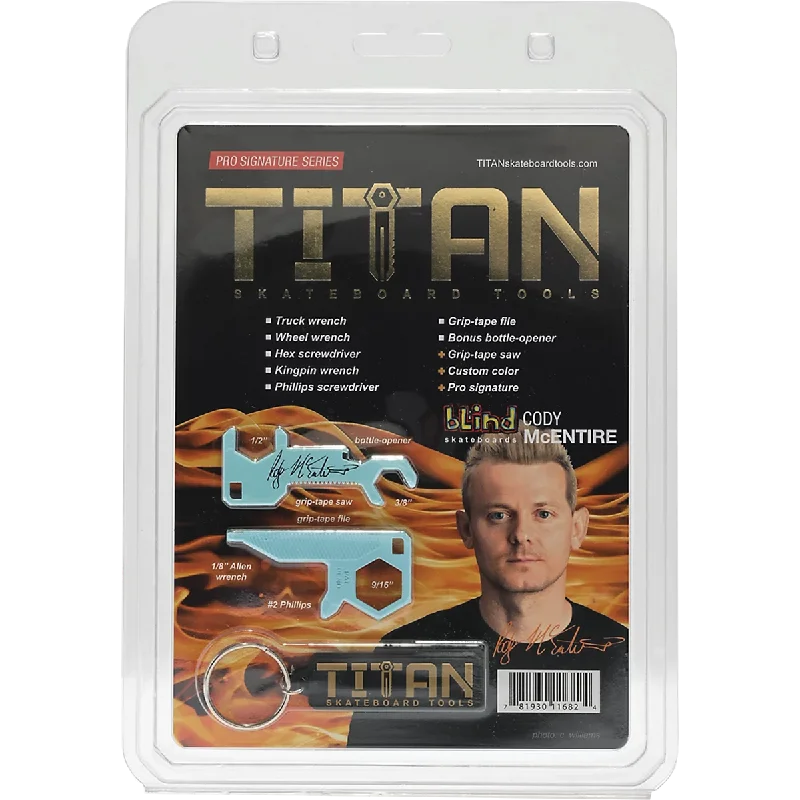 Skateboard Hardware for All-Round Skating-Titan Skate Tool Mcentire Pro Signature Series Blu