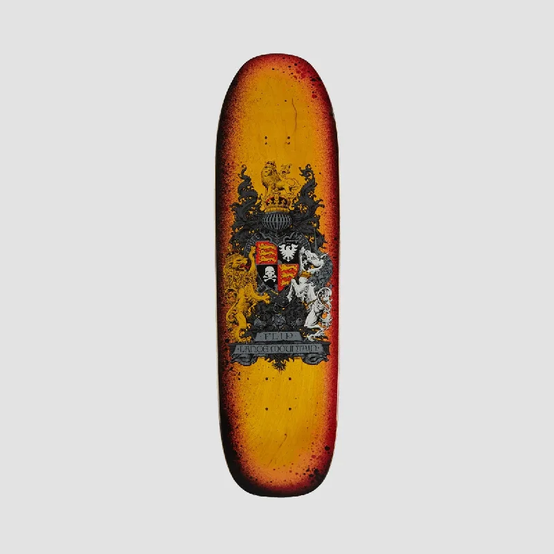 Skateboard Deck with Different Concave Levels-Flip Mountain Spray Crest Skateboard Deck Yellow - 9"