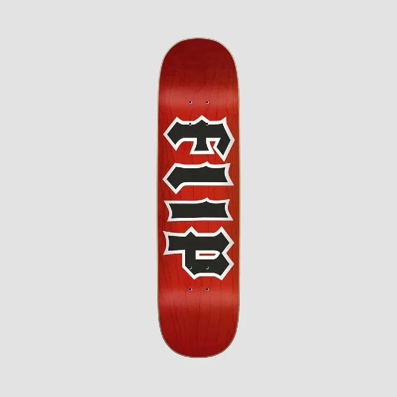 Skateboard Deck with High-flex Construction-Flip Team Cancelled Skateboard Deck Red Stain - 8"