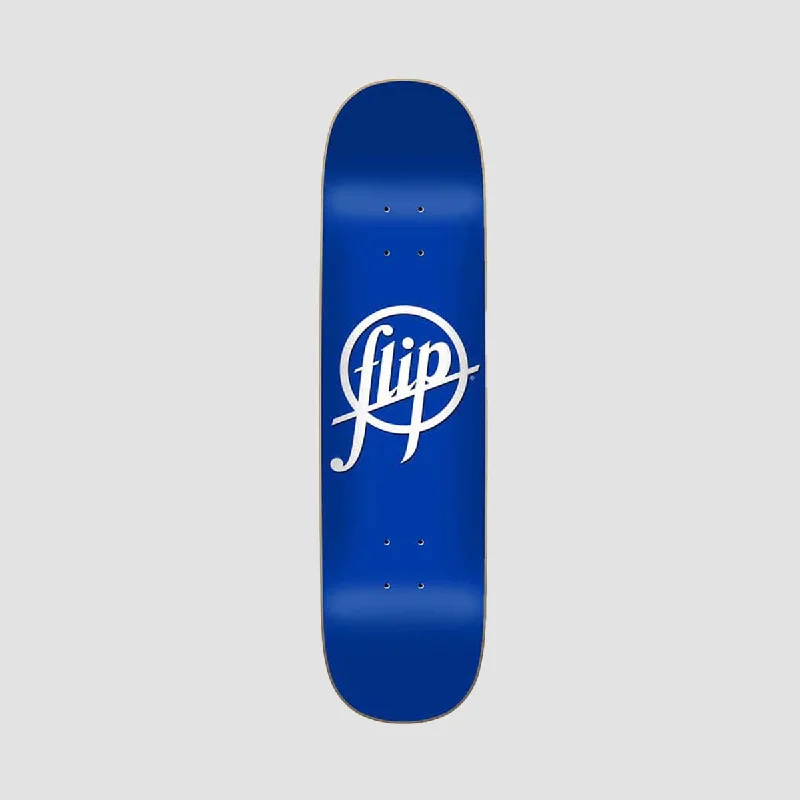 Skateboard Deck for Smooth Handling-Flip Team Circle Script Skateboard Deck Blue - 8.375"