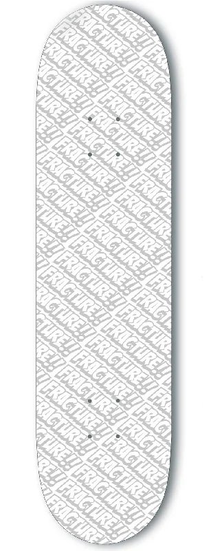 Skateboard Deck with Shape Customization-Fracture All Over Comic White Skateboard Deck -  8.0"