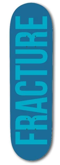 Skateboard Deck for Long Skate Sessions-Fracture Fade Teal Skateboard Deck -  8.25"