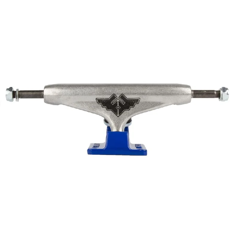 Skateboard Trucks for Pro Skaters and Enthusiasts-Fracture Truck Wings V2 Raw/Blu Skateboard Trucks - 5.0