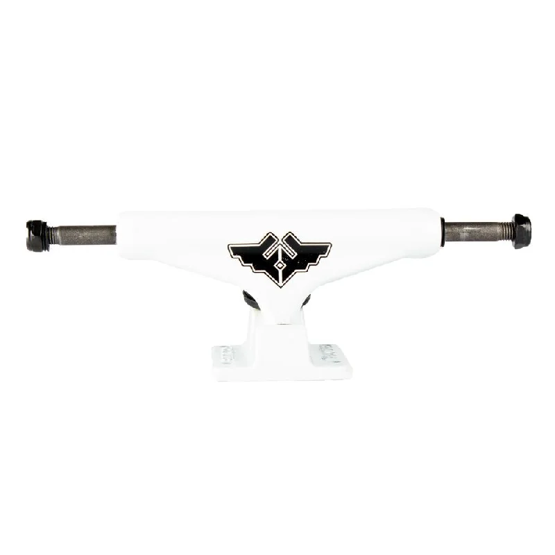 Skateboard Trucks with Secure and Durable Nuts and Bolts-Fracture Truck Wings V2 White Skateboard Trucks - 5.0