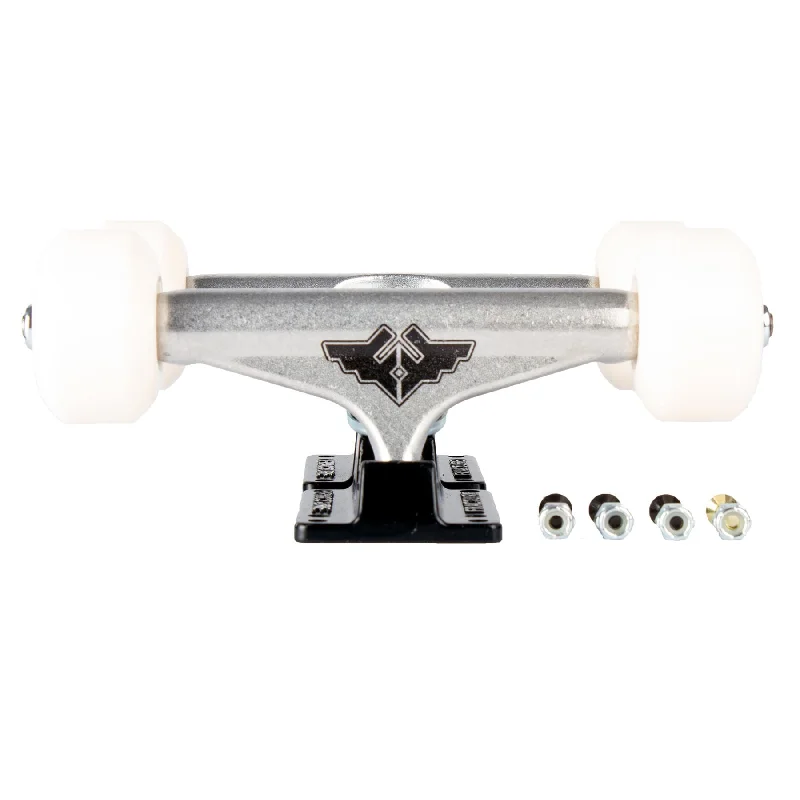 Skateboard Trucks for High-Speed Turn Maneuverability-Fracture Undercarriage V2 Kit Blk/Raw Skateboard Trucks - 5.5