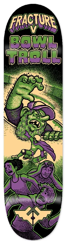 Skateboard Deck for Ramps and Street-Fracture x Jon Horner Bowl Troll Skateboard Deck - 8.25"