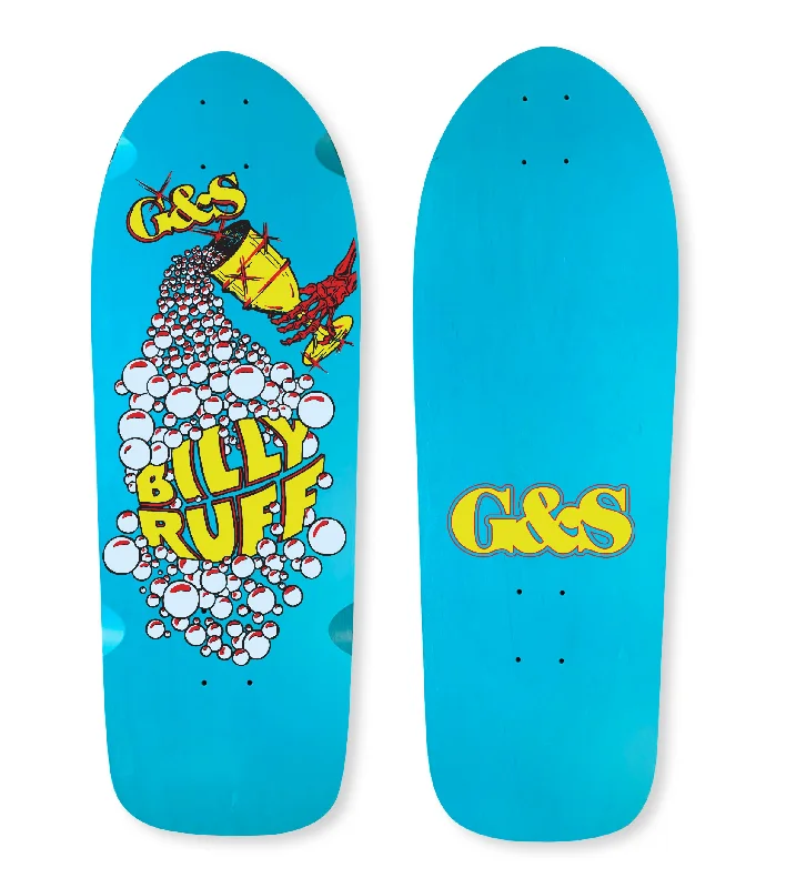 Skateboard Deck with Extra Width-G&S Billy Ruff Chalice Reissue Deck - Turquoise