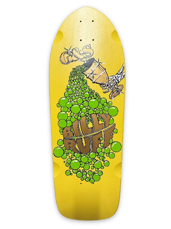 Skateboard Deck with Special Edges-G&S Billy Ruff Chalice Reissue Deck - Yellow