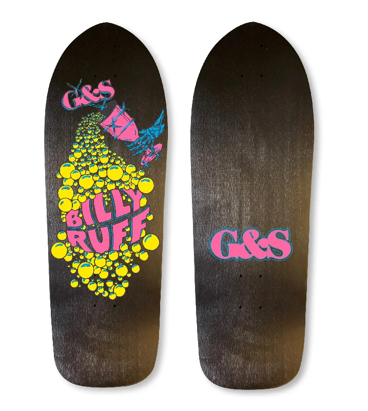 Skateboard Deck with Low Concave-G&S Billy Ruff Chalice Reissue Deck - Black