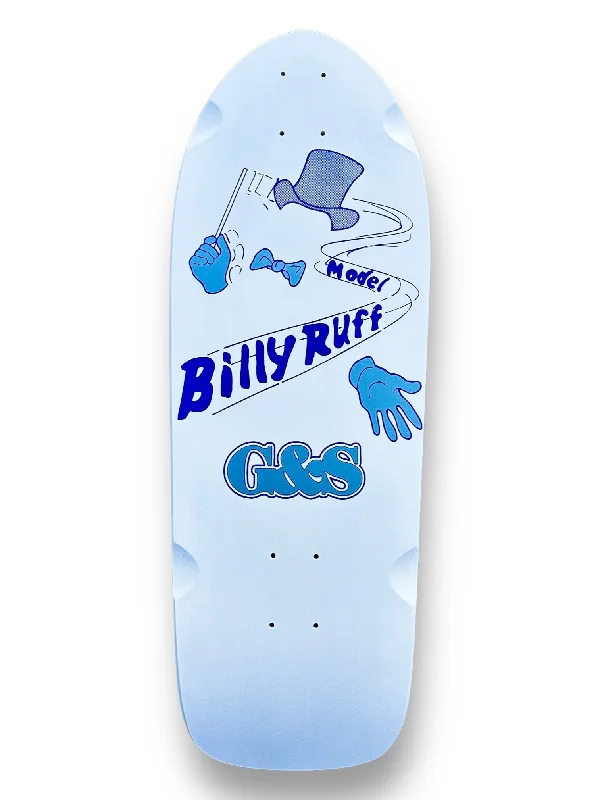 Skateboard Deck for Street and Bowl-G&S Billy Ruff "Invisible Magician" Reissue Deck - White