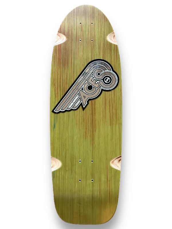 Skateboard Deck with Strong Construction-G&S Fibreflex Dennis Martinez's Flying Aces Reissue Deck - Red/ Green Multi