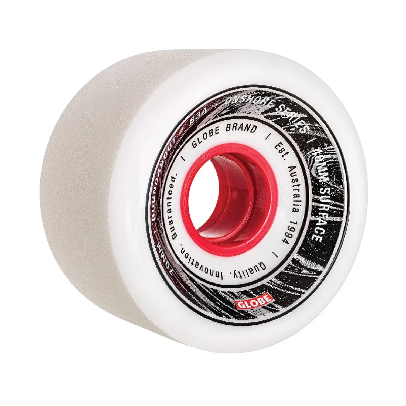 Skateboard Wheels for Tricks-Globe - 70mm Roundabout Onshore Wheel White/Red