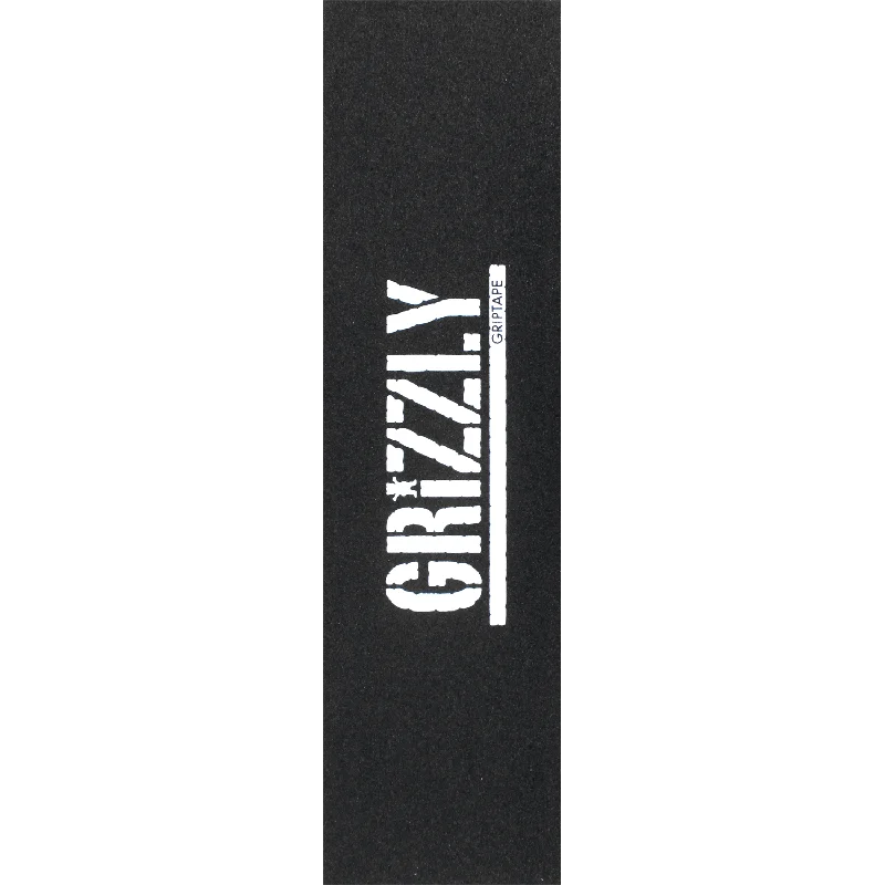 Skateboard Grip Tape with High-Traction Grip-Grizzly 9" Stamp Blk/Wht Griptape