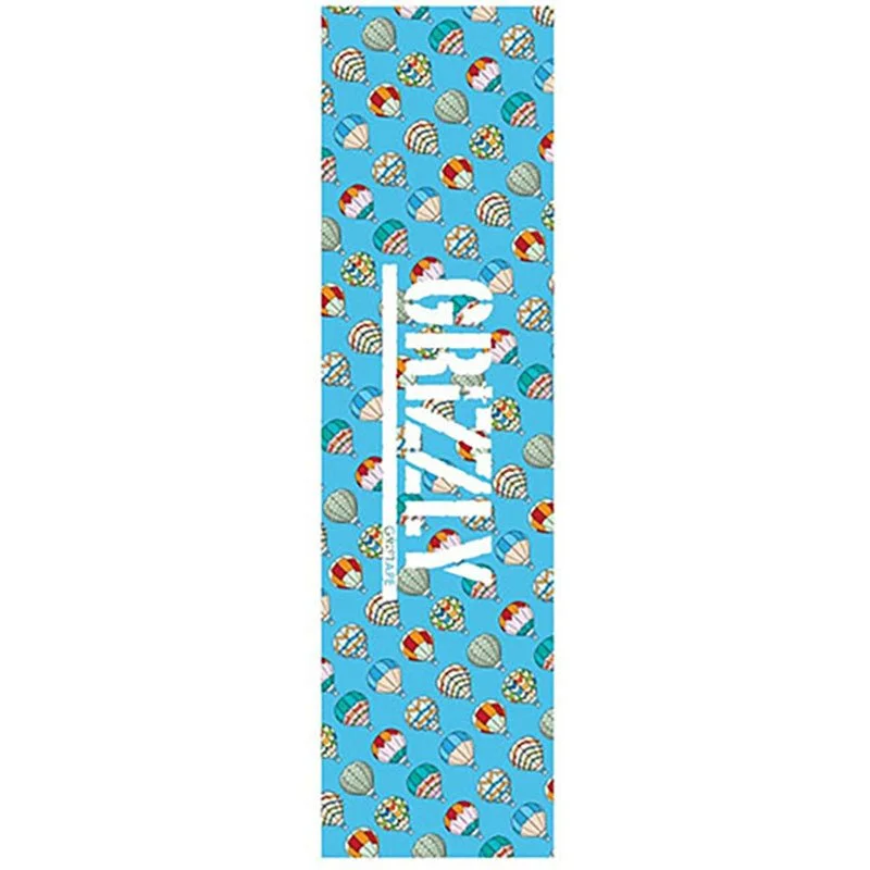 Skateboard Grip Tape with High-Performance Adhesive-Grizzly 9" x 33" Hot Air Blue Perforated Skateboard Grip Tape