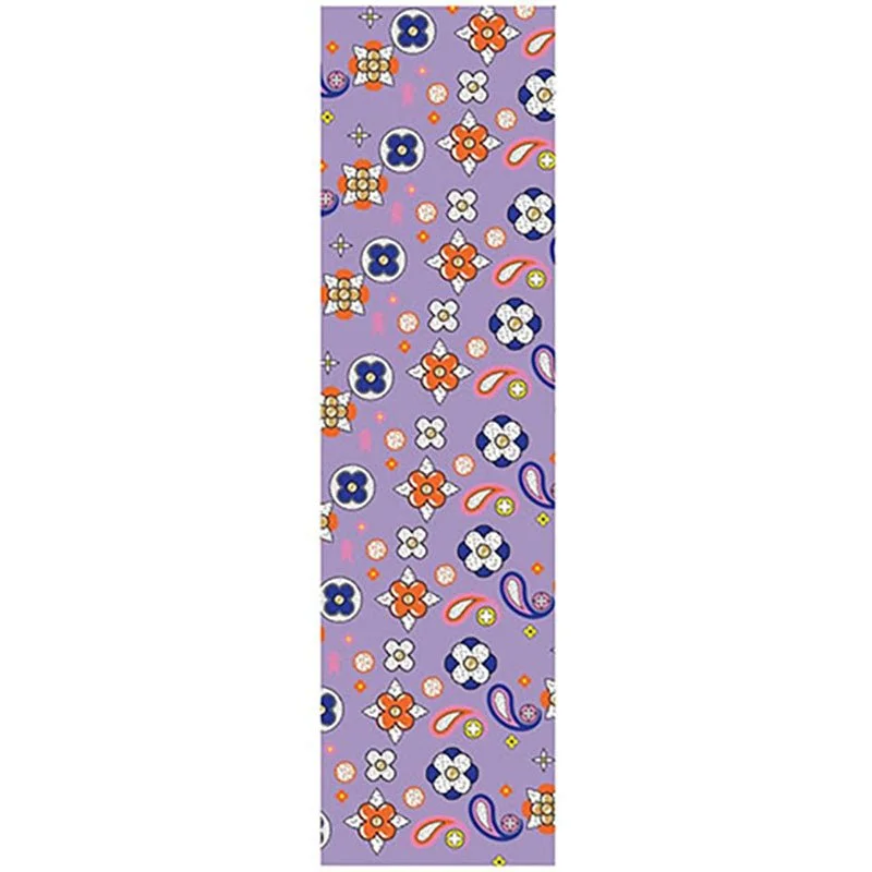 Skateboard Grip Tape with Cool Color Patterns-Grizzly 9" x 33" When In Rome Lavender Perforated Skateboard Grip Tape