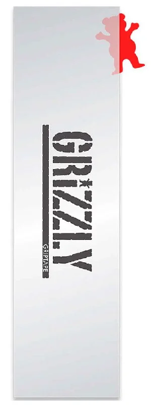 Skateboard Grip Tape for Increased Stability-Grizzly Clear Stamp Pro Skateboard Griptape - 9 x 33"