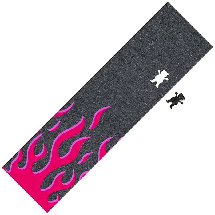 Skateboard Grip Tape for High-Speed Riders-Grizzly Fahrenheit Flames Grip Tape Pink