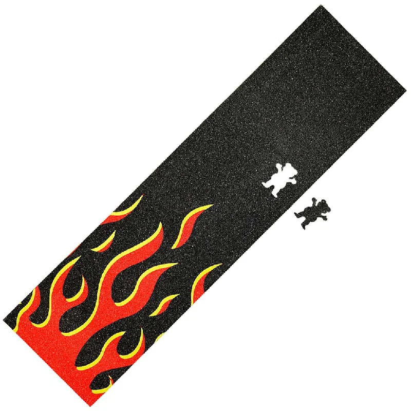 Skateboard Grip Tape for Pro-Grade Skating-Grizzly Fahrenheit Flames Grip Tape Red