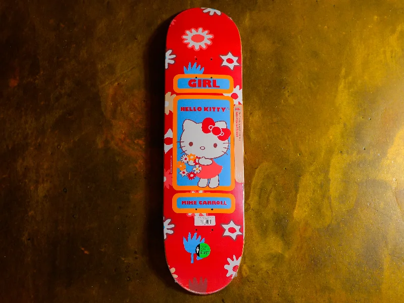 Skateboard Deck for Riders with Large Feet-Hello Kitty & Friends "Hello Kitty" Mike Carroll Deck - 8.375"